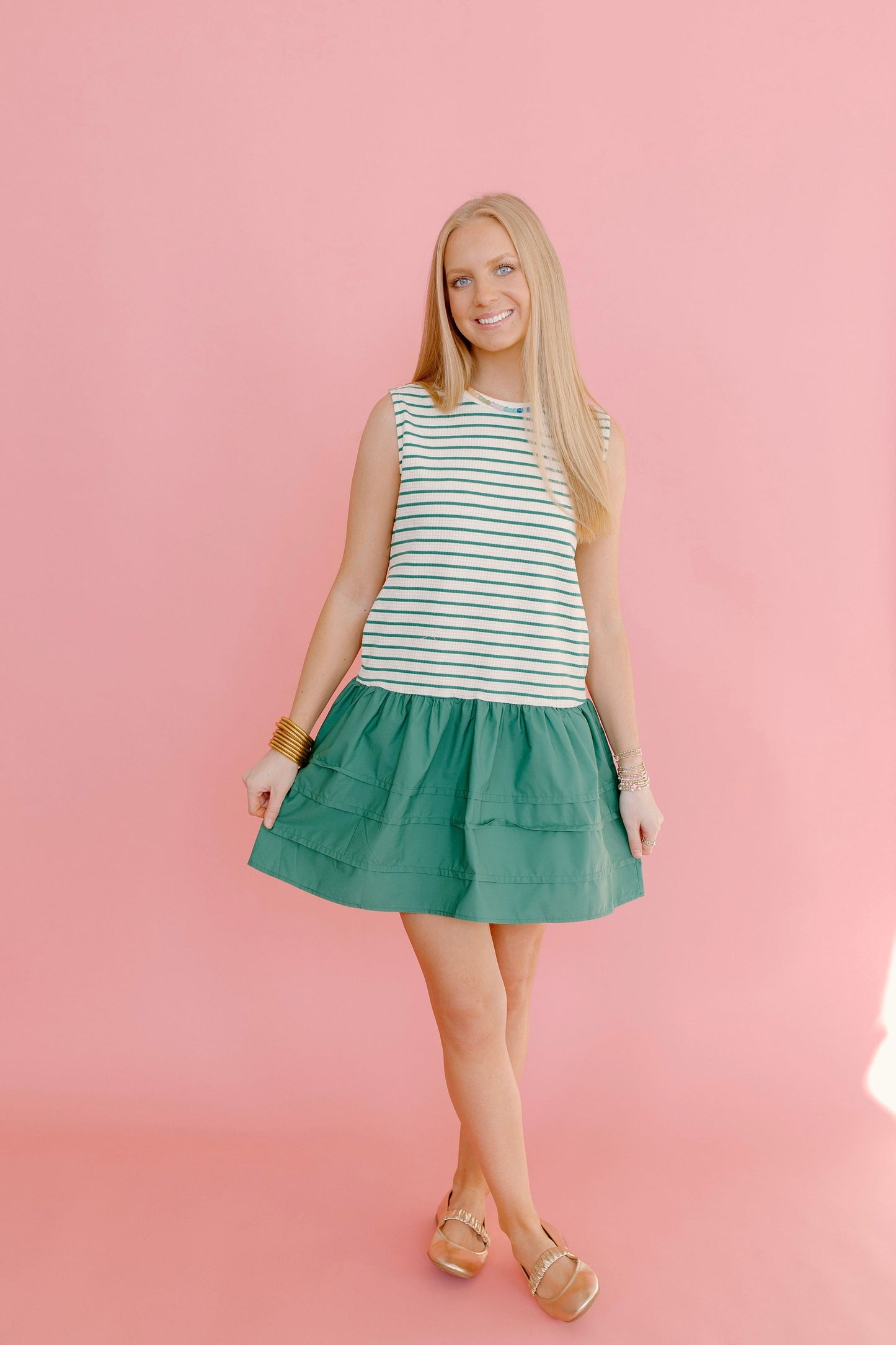 Sleeveless Green Dress