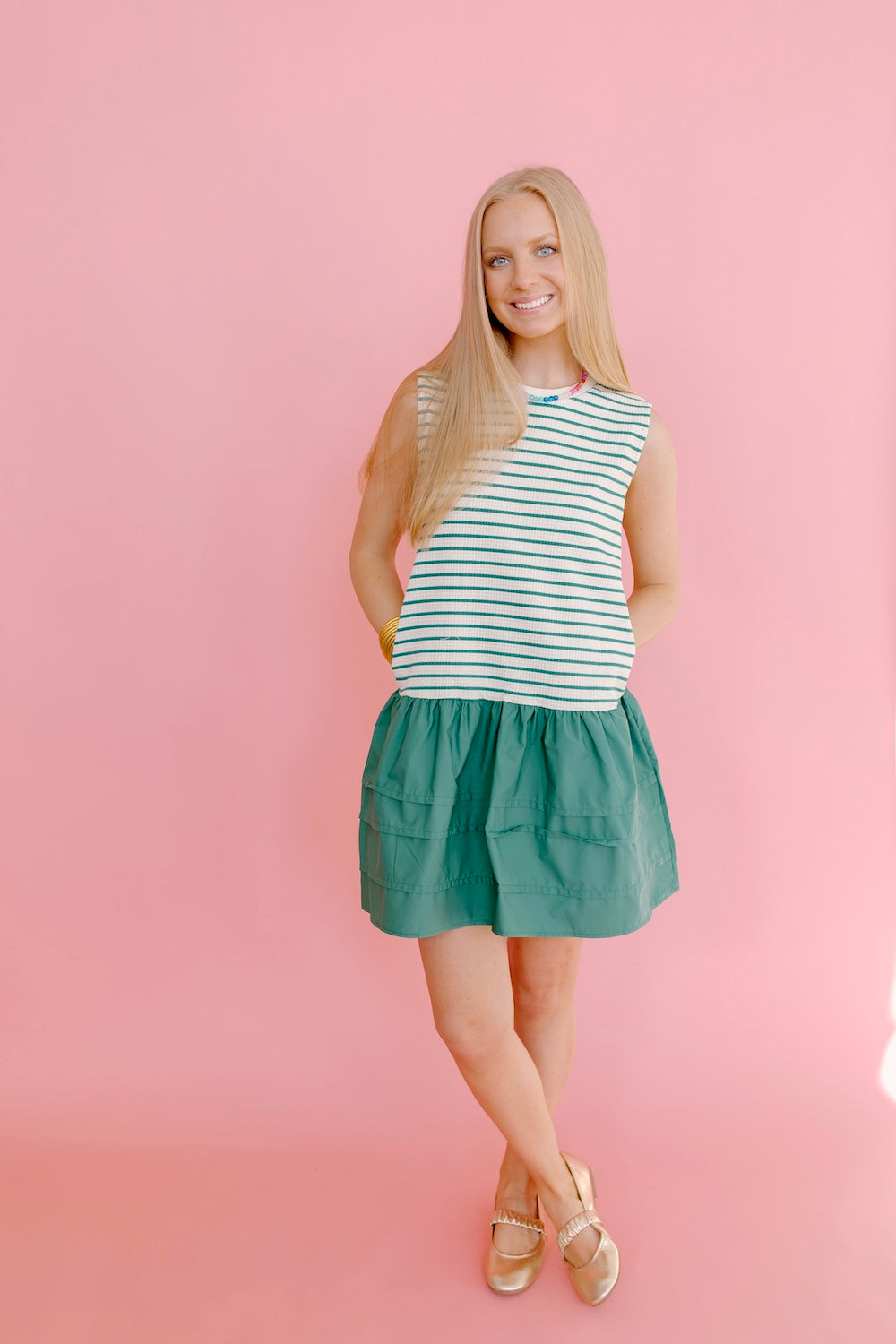 Sleeveless Green Dress