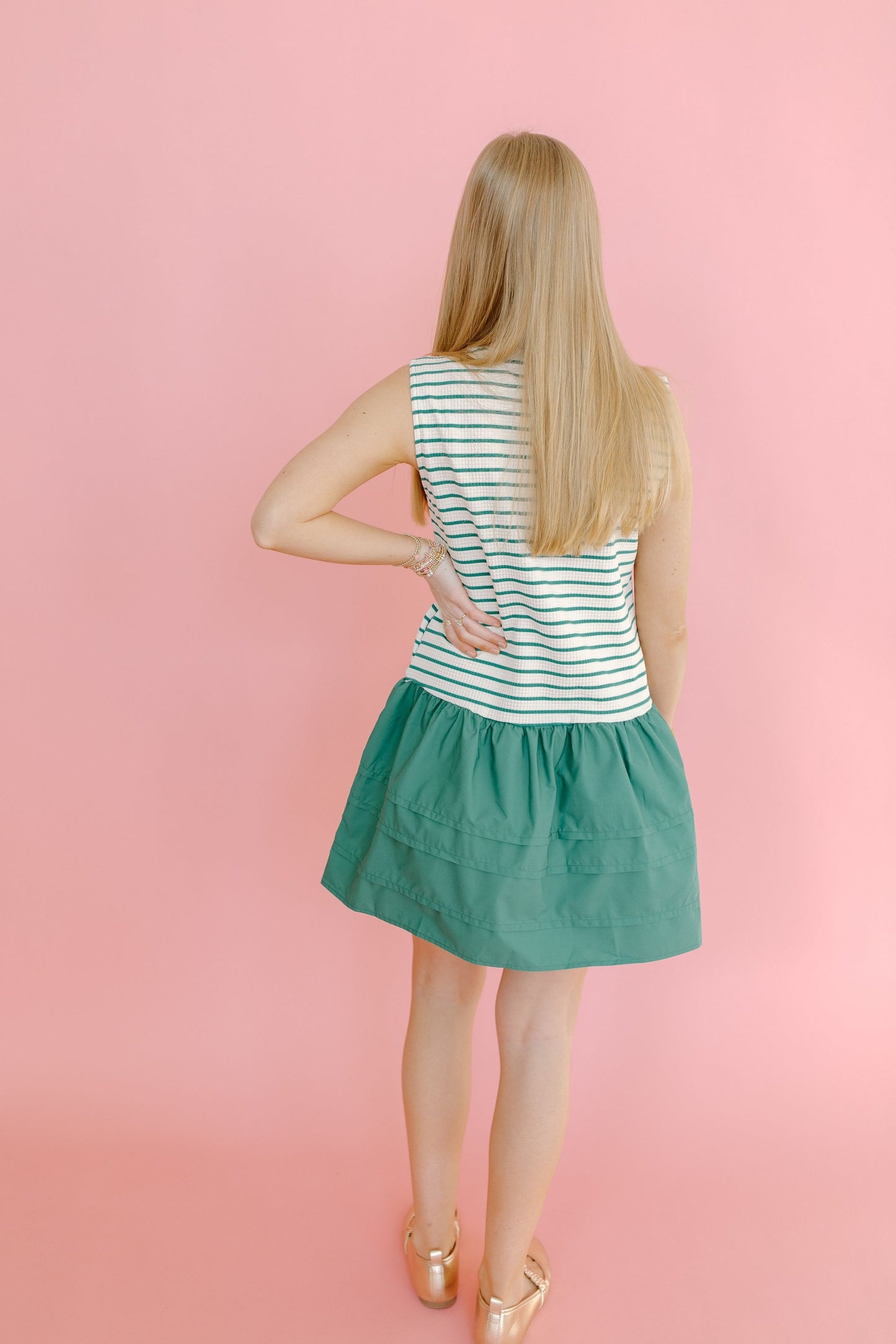 Sleeveless Green Dress