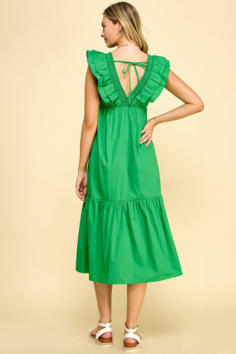 Green Ruffle Dress
