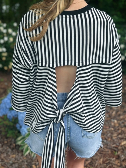Black and White Stripped Top