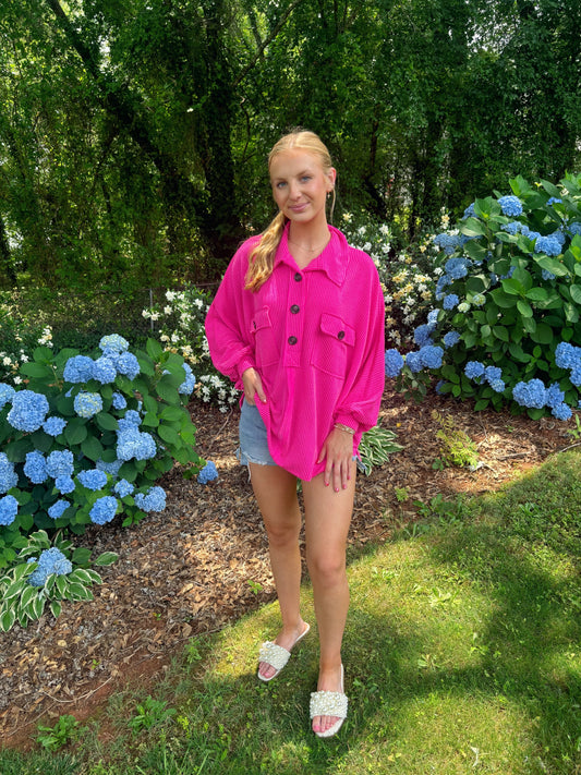 Hot Pink Loose Fit Top