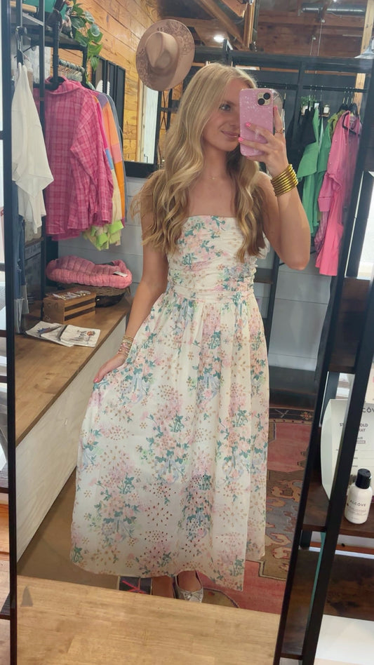 Floral Eyelet Dress