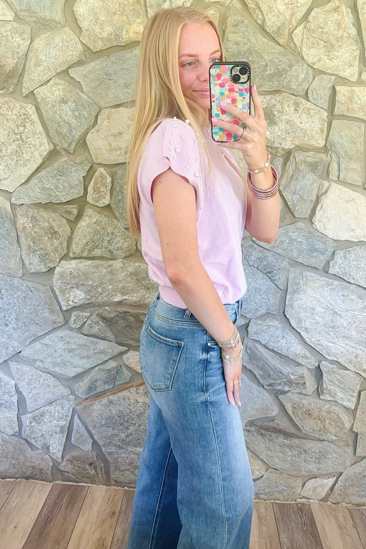 Light Lavender Pearl Sweater