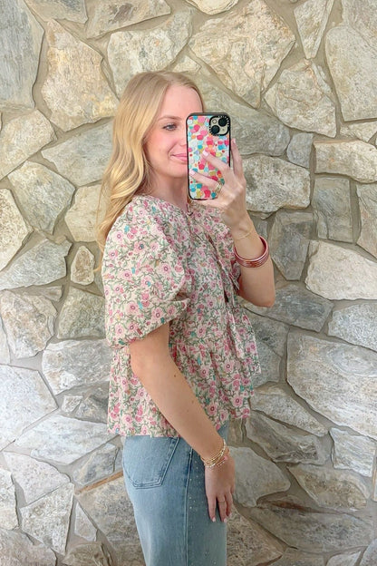 Floral Tie Top