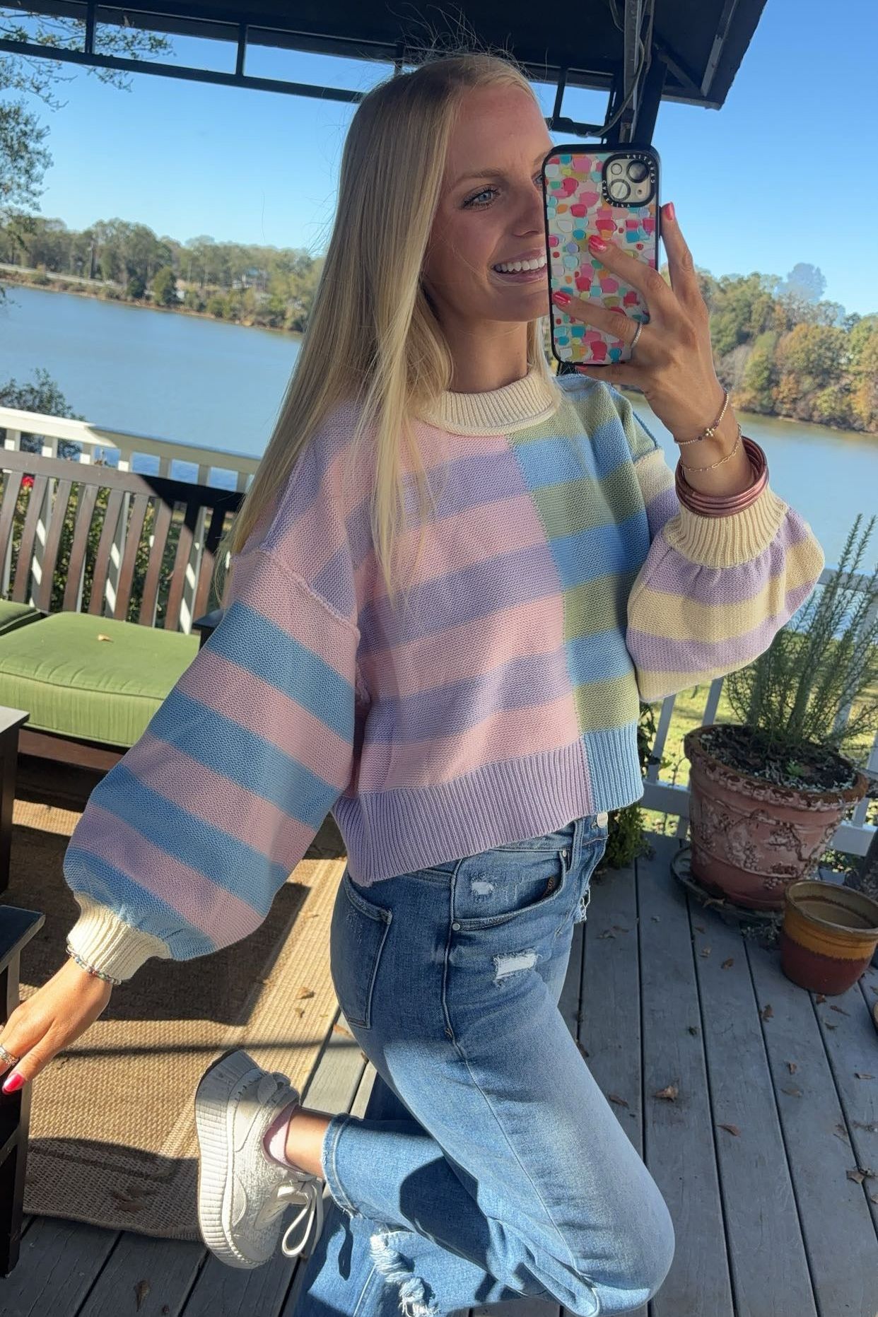 Multi Color Block Sweater