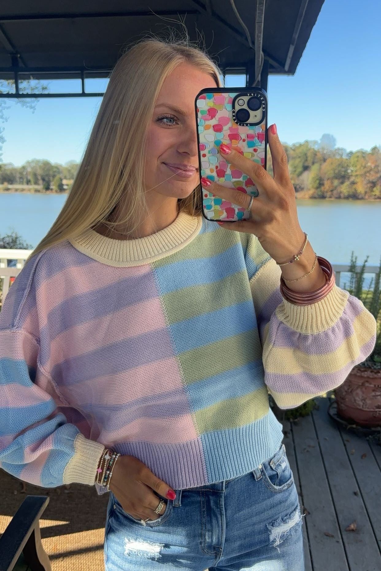 Multi Color Block Sweater