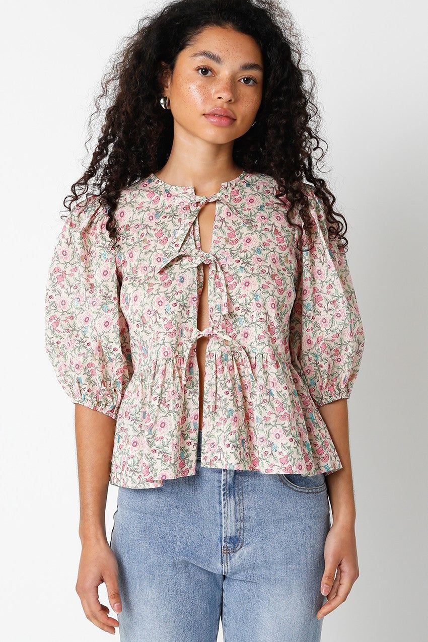 Floral Tie Top