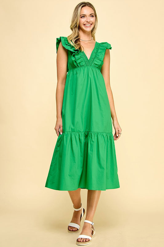 Green Ruffle Dress